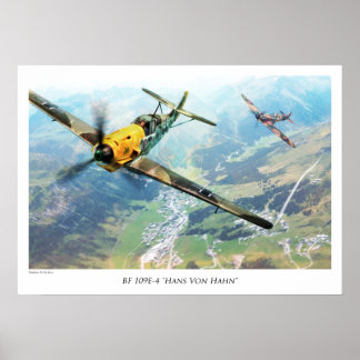 Affiche Aviation Artポスター"Messerschmitt Bf 109"