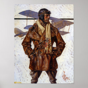 Affiche Aviator, 1917 par Joseph Christian Leyendecker