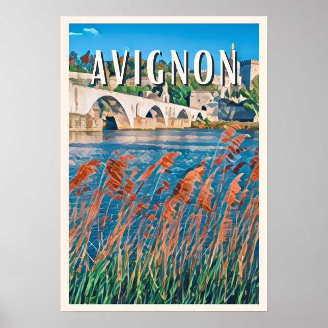 Affiche Avignon Photo Vintage (Devant)