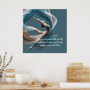 Affiche Avion Air Yoga Instructeur Pilates Fitness