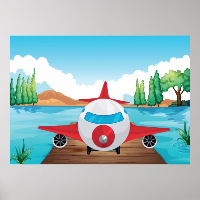 Affiche Avion dans la nature (Devant)