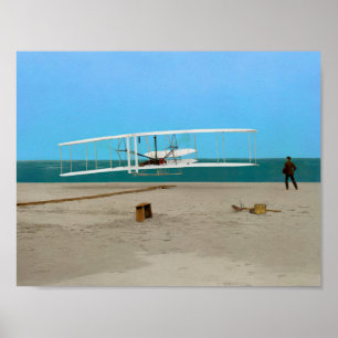 Affiche Avion de cru de frères de Wright de premier vol