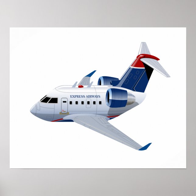 Affiche Avion de dessin (Devant)