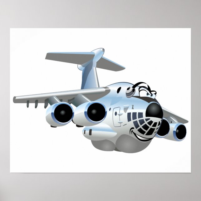 Affiche Avion de dessin (Devant)