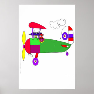 Affiche AVION DE LA Première GUERRE MONDIALE
