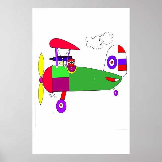 Affiche AVION DE LA Première GUERRE MONDIALE (Devant)