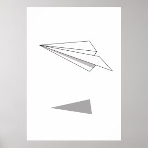 Affiche Avion en papier