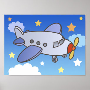 Affiche Avion en plein vol