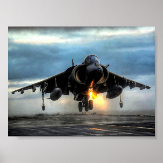 AFFICHE AVION HARRIER (Devant)