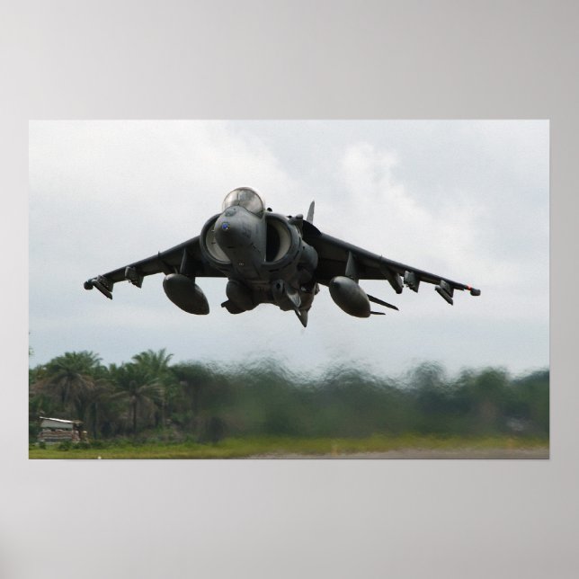Affiche Avion Harrier II AV-8B (Devant)