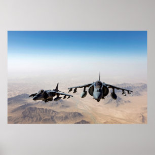 Affiche Avion Harrier II AV-8B