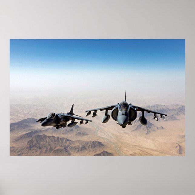 Affiche Avion Harrier II AV-8B (Devant)