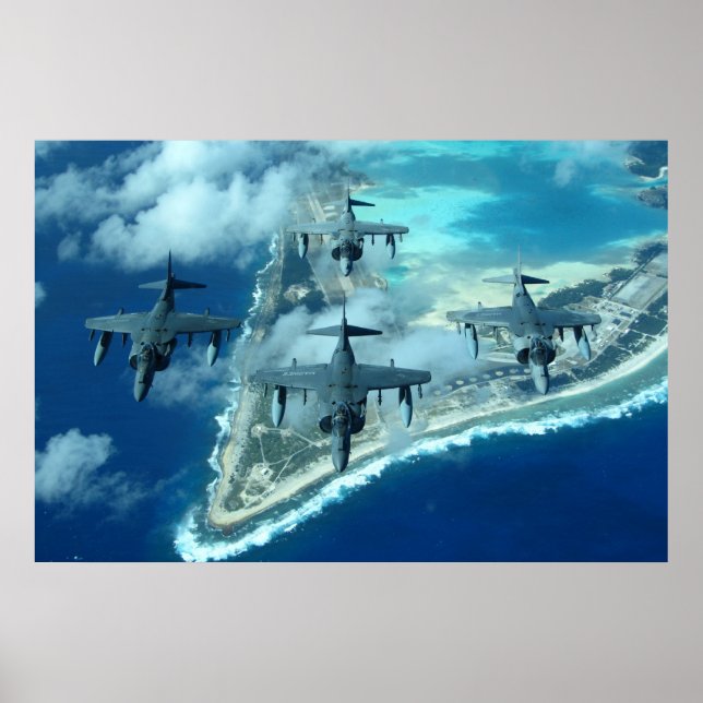 Affiche Avion Harrier II AV-8B (Devant)