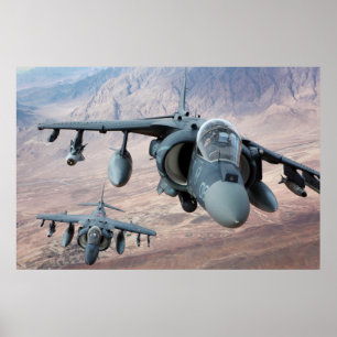 Affiche Avion Harrier II AV-8B