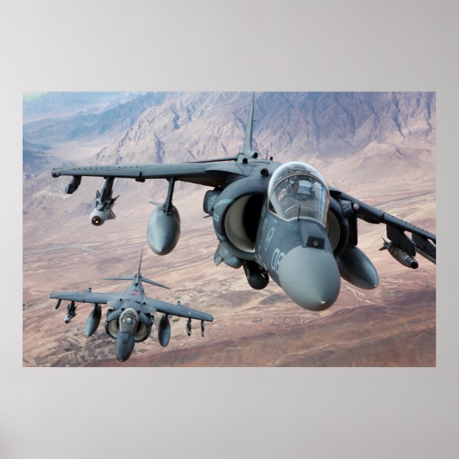Affiche Avion Harrier II AV-8B (Devant)