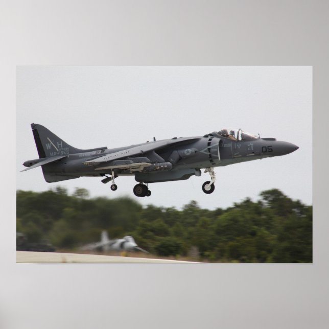 Affiche Avion Harrier II AV-8B (Devant)