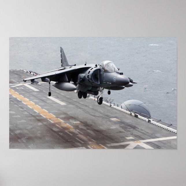 Affiche Avion Harrier II AV-8B (Devant)