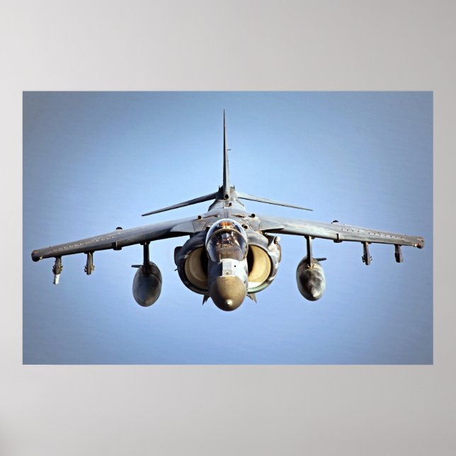 Affiche Avion Harrier II AV-8B (Devant)