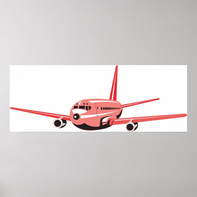 Affiche Avion rose (Devant)