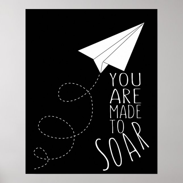 Affiche avion tu as fait s'envoler mon cœur inspirational (Devant)