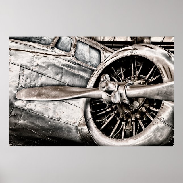 Affiche Avion vintage (Devant)