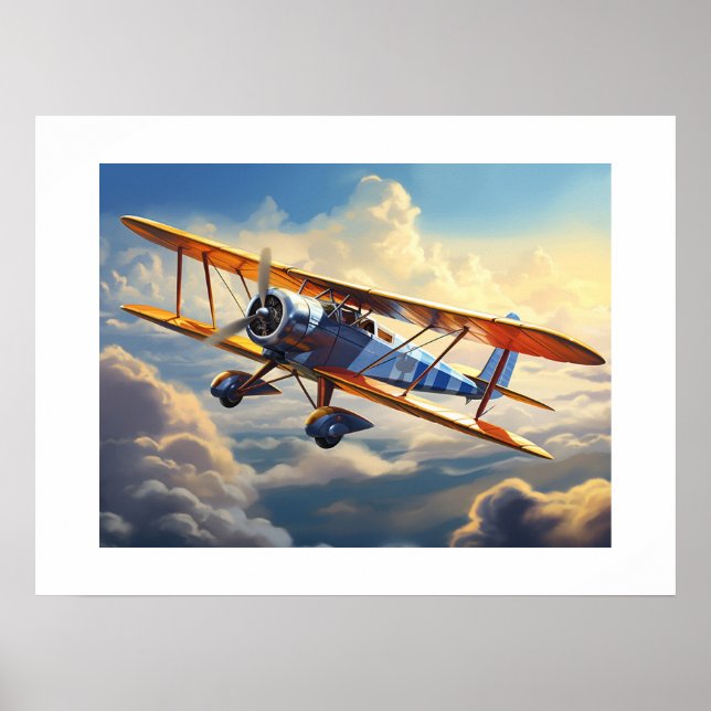 Affiche Avion vintage (Devant)
