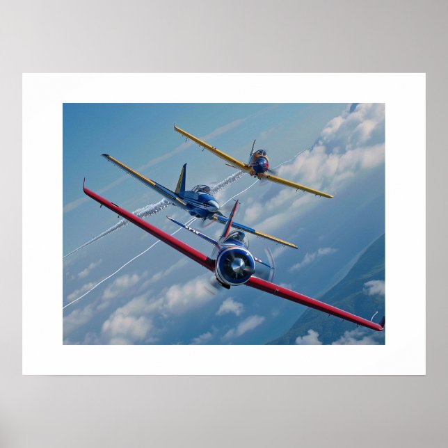 Affiche Avions acrobatiques (Devant)