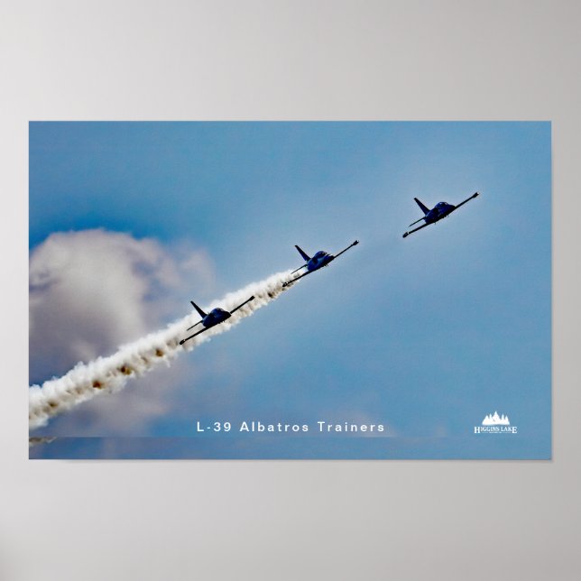 Affiche Avions d'entraînement L-39 Albatros au-dessus du l (Devant)