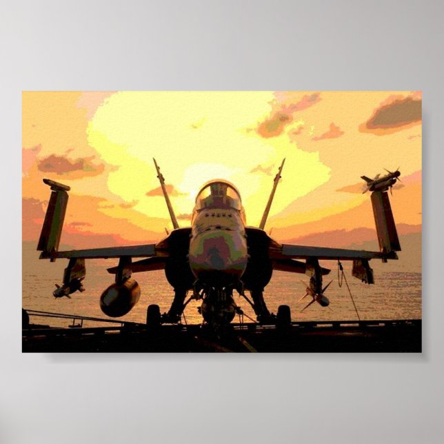 Affiche Avions Hornet F A-18 USS John C. Stennis (Devant)