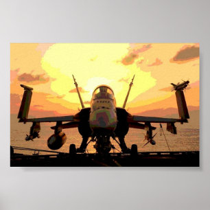 Affiche Avions Hornet F A-18 USS John C. Stennis
