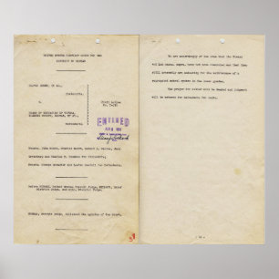 Affiche Avis dans Brown / Conseil de l'éducation 1951pg 1