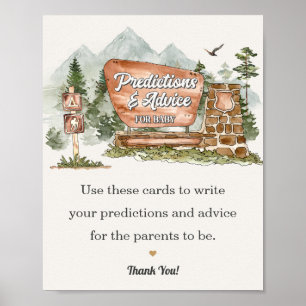 Affiche avis de parc national pour le panneau baby shower