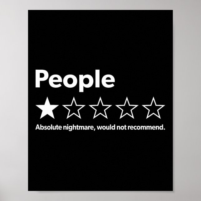 Affiche Avis Drôle Personnes Absolute Ne Recommanderait Pa (Devant)