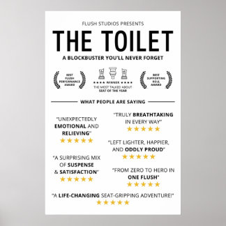 Affiche Avis drôles sur les toilettes