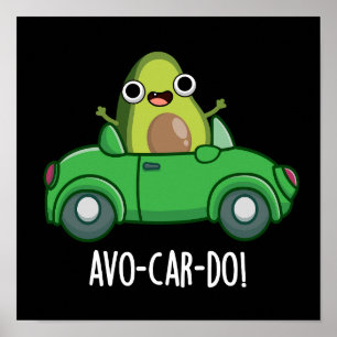 Affiche Avo-car-do Blagues drôles sur l'avocat Fond sombre