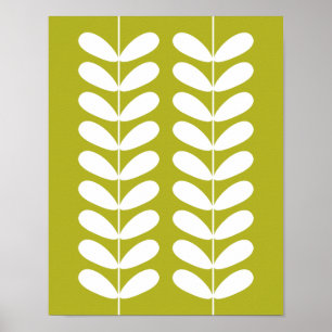 Affiche Avocado Green Plante Retro Mid Century Wall Art