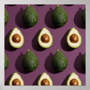 Affiche Avocado vert violet