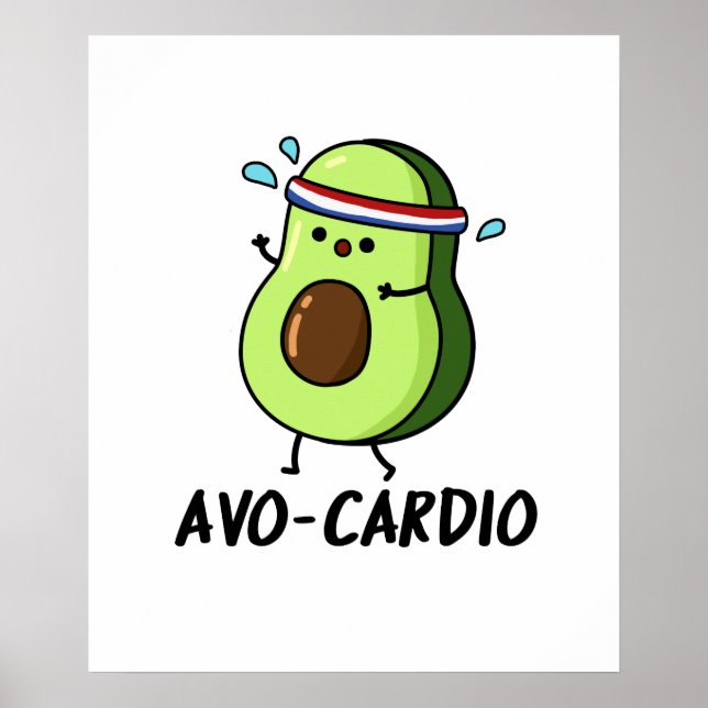 Affiche Avocardio Drôle Exercice Pun Avocat (Devant)