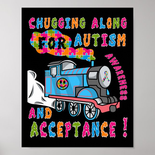 Affiche Avocat Acceptation Train Puzzle Cool Autisme Aware (Devant)