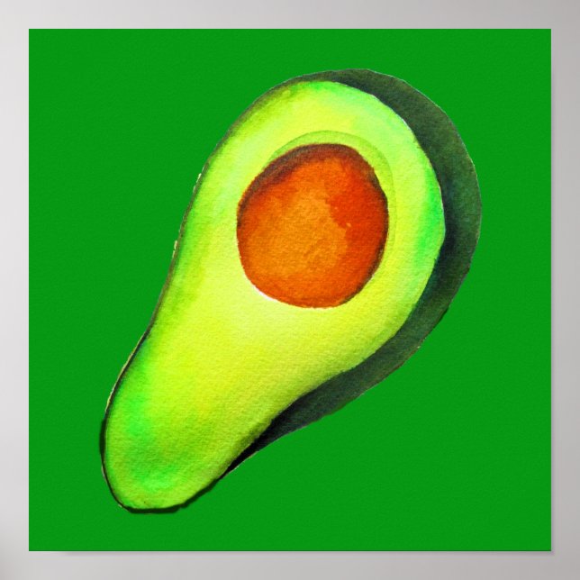 Affiche Avocat vert addict art mignon (Devant)