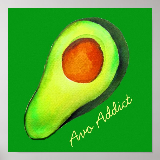 Affiche Avocat vert addict art mignon (Devant)