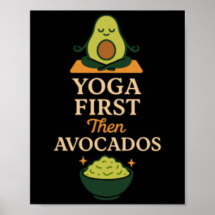 Affiche Avocat Yoga Drôle Namaste Pun Fitness à base de pl