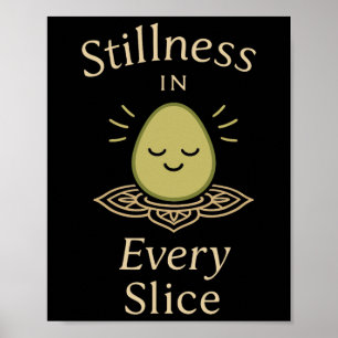 Affiche Avocat Yoga Drôle Namaste Pun Fitness assise sur l