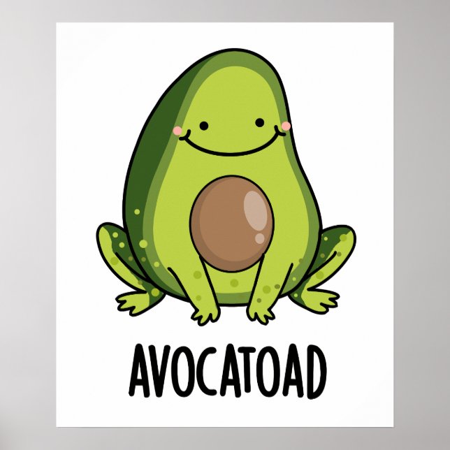 Affiche Avocatoad Drôle Avocado Toad Pun (Devant)