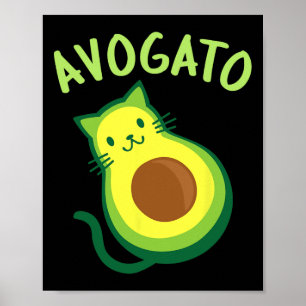 Affiche Avogato Cat Avocado - Funny Cinco De Mayo