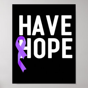 Affiche Avoir de l'espoir Violet Ribbon Overdose de sensib