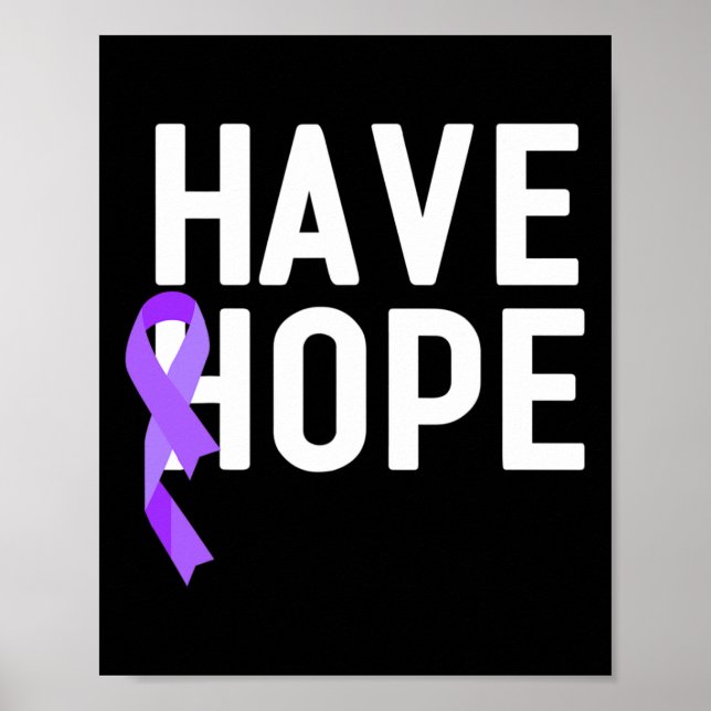 Affiche Avoir de l'espoir Violet Ribbon Overdose de sensib (Devant)