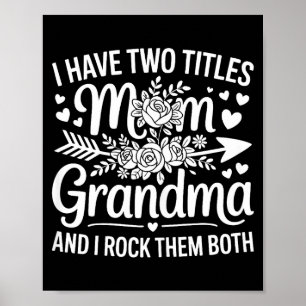 Affiche Avoir deux titres maman et grand-mère chemise femm