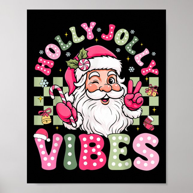 Affiche Avoir Holly Xmas Jolly Noël Coquette Vibes W (Devant)