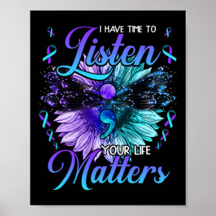 Affiche Avoir le temps d'écouter la sensibilisation à la p